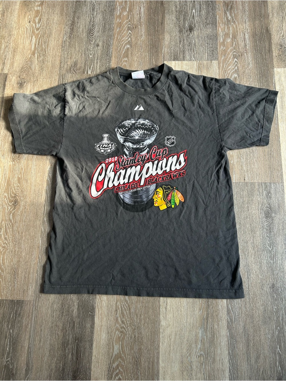 Chicago Blackhawks 2010 Stanley Cup Champions Black Graphic Tee